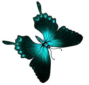 black and green cool butterfly clipart wing spanned