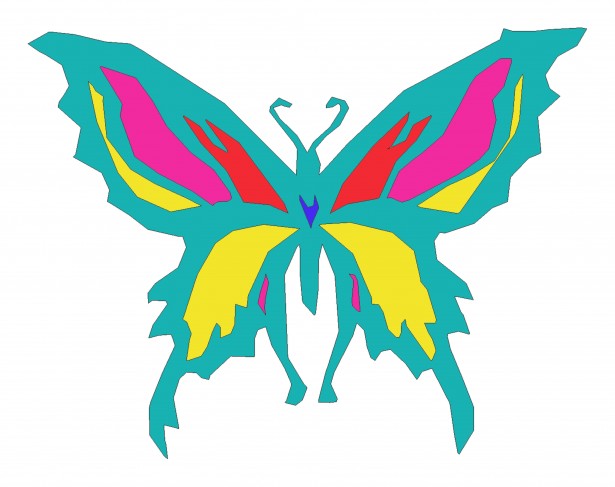 Colored butterfly clipart