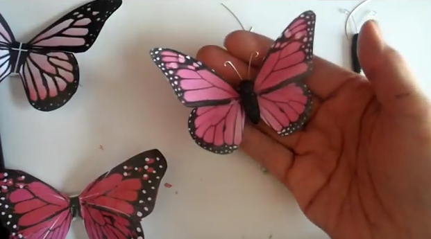 cut out Paper Butterflies wall arts and crafts
