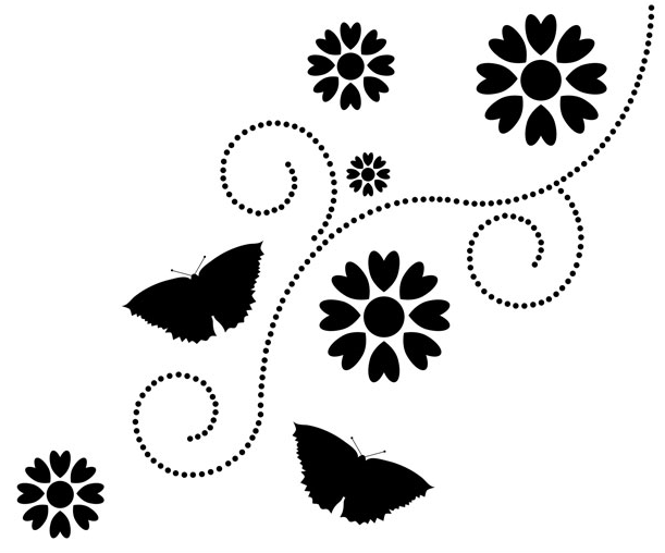 Two butterflies clipart images