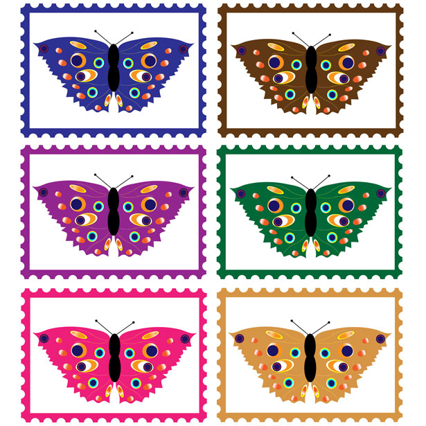 multicolored butterflies digital art