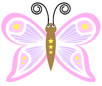 fun pink princess butterfly clip art image