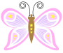 cute pink clipart butterfly