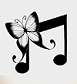 musical butterfly note