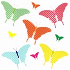 multicolored butterfly clipart
